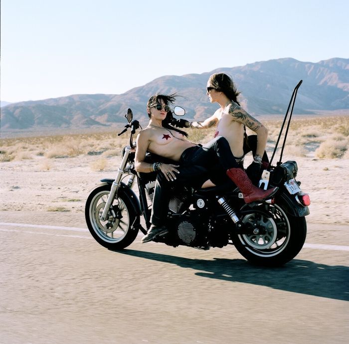 Girls on a motorcycle in Adelaide
